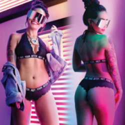 Fantasy Lingerie Not Your Bitch Bralette Set-Black S/M