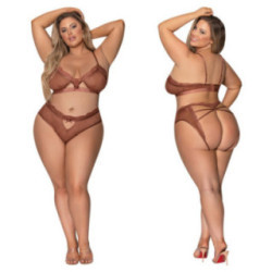 Magic Silk Bralette & G-Panty-Brown QU...